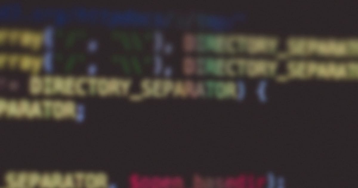 Lines of software source code on a screen